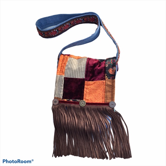 Handmade Hippie Levi’s Denim Cross Body Bag - Picture 1 of 16